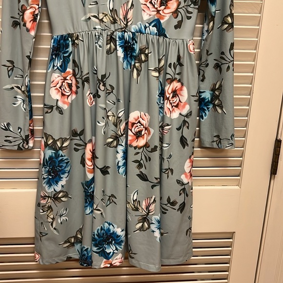 Girls Floral Dress, Long Sleeve, Size 2XL, NWOT - Picture 4 of 12